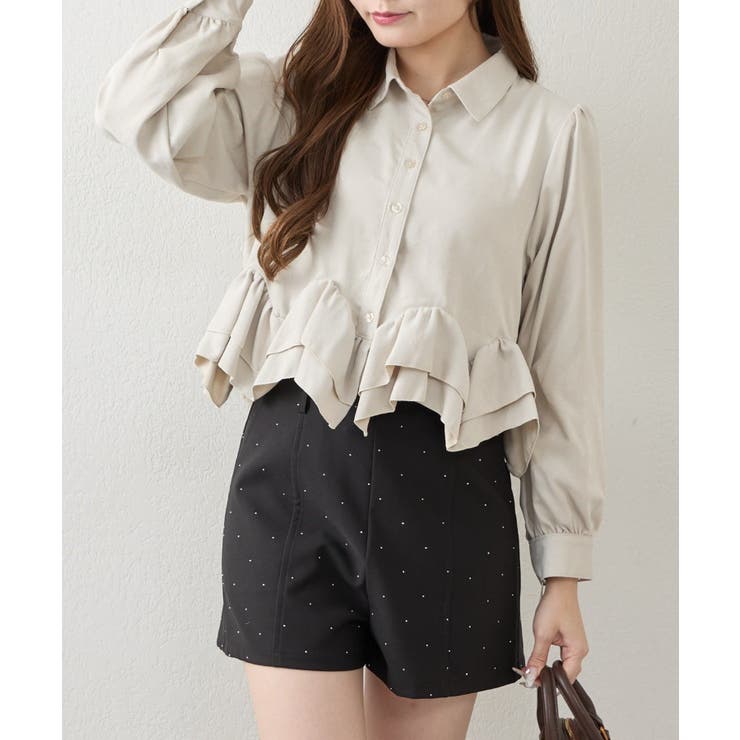 裾フリルブラウス長袖 | NICE CLAUP / OLIVE des OLIVE　OUTLET | 詳細画像10 