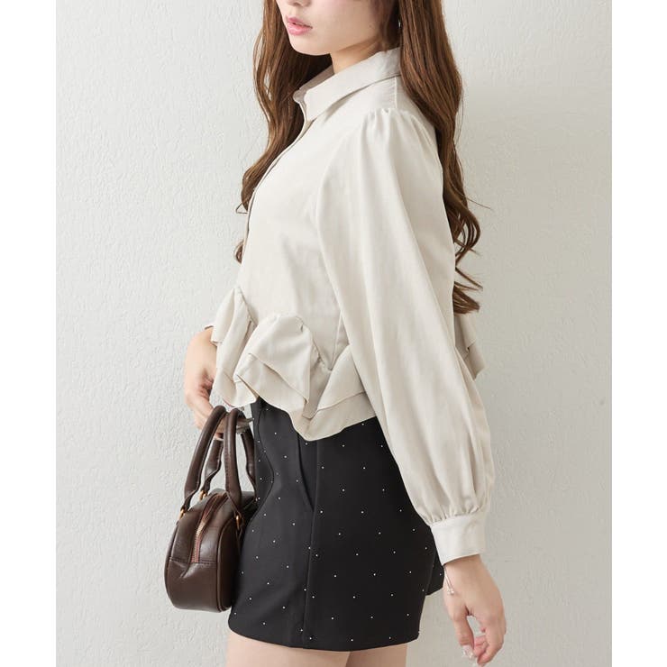 裾フリルブラウス長袖 | NICE CLAUP / OLIVE des OLIVE　OUTLET | 詳細画像11 