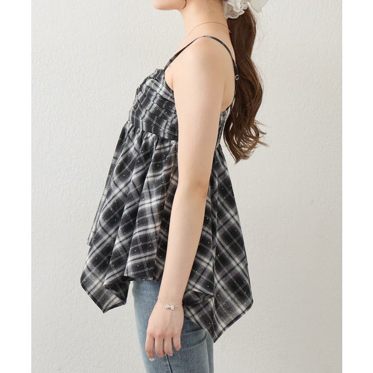 キラキラチェックキャミチュニック | NICE CLAUP / OLIVE des OLIVE　OUTLET | 詳細画像3 