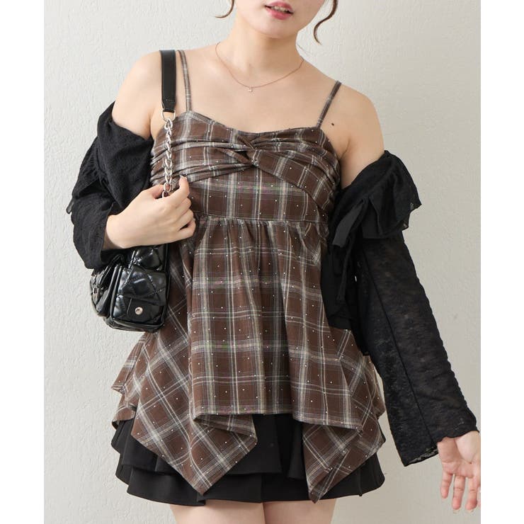 キラキラチェックキャミチュニック | NICE CLAUP / OLIVE des OLIVE　OUTLET | 詳細画像18 