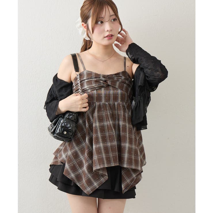 キラキラチェックキャミチュニック | NICE CLAUP / OLIVE des OLIVE　OUTLET | 詳細画像19 