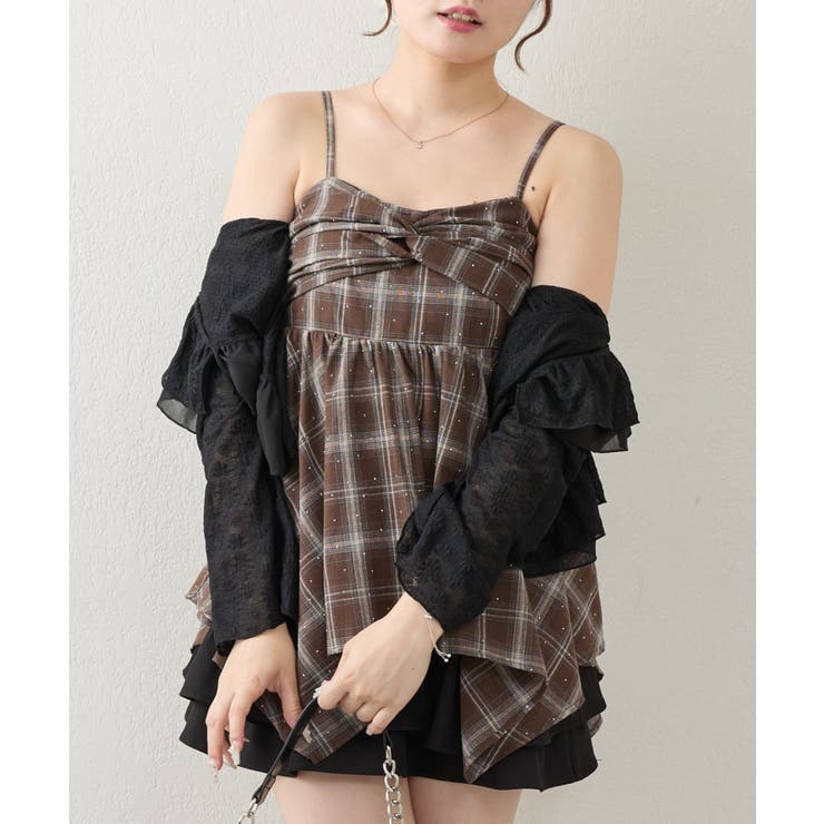 キラキラチェックキャミチュニック | NICE CLAUP / OLIVE des OLIVE　OUTLET | 詳細画像20 