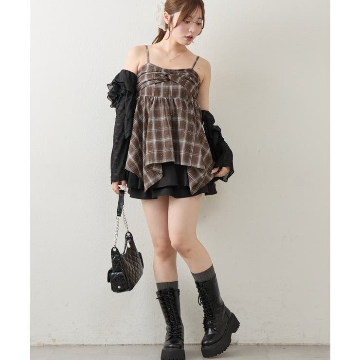 キラキラチェックキャミチュニック | NICE CLAUP / OLIVE des OLIVE　OUTLET | 詳細画像25 