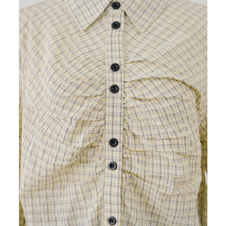 チェックギャザーブラウス | NICE CLAUP / OLIVE des OLIVE　OUTLET | 詳細画像5 
