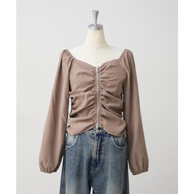 アソートダブルジップシャツ | NICE CLAUP / OLIVE des OLIVE　OUTLET | 詳細画像2 
