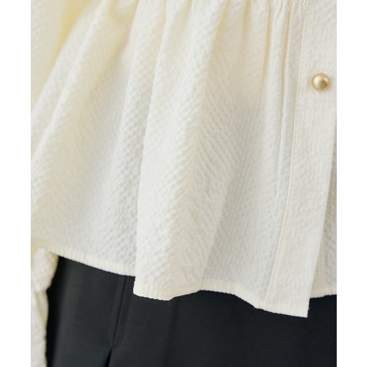シャーリングペプラムブラウス長袖 | NICE CLAUP / OLIVE des OLIVE　OUTLET | 詳細画像6 