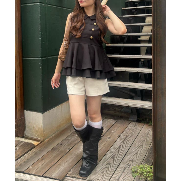金ボタンノースリブラウス | NICE CLAUP / OLIVE des OLIVE　OUTLET | 詳細画像4 