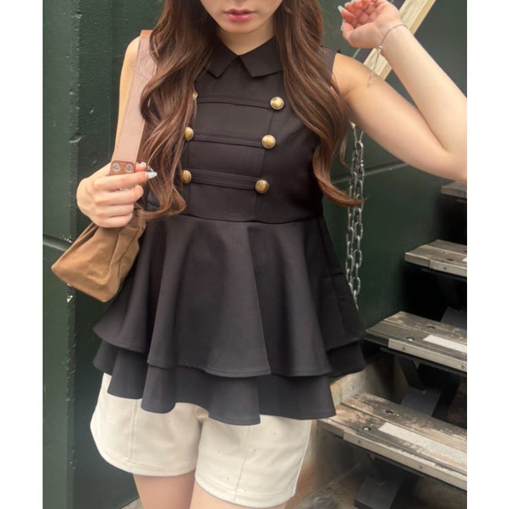 金ボタンノースリブラウス | NICE CLAUP / OLIVE des OLIVE　OUTLET | 詳細画像7 