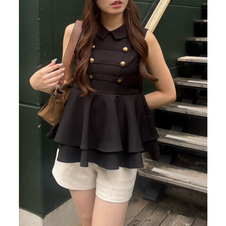 金ボタンノースリブラウス | NICE CLAUP / OLIVE des OLIVE　OUTLET | 詳細画像10 