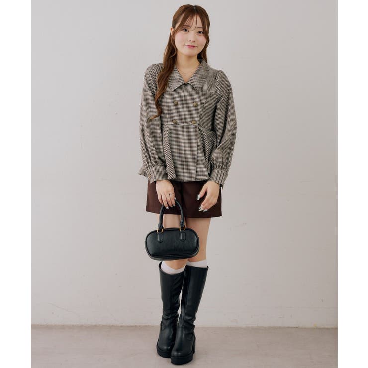 金ボタンペプラムブラウス | NICE CLAUP / OLIVE des OLIVE　OUTLET | 詳細画像4 