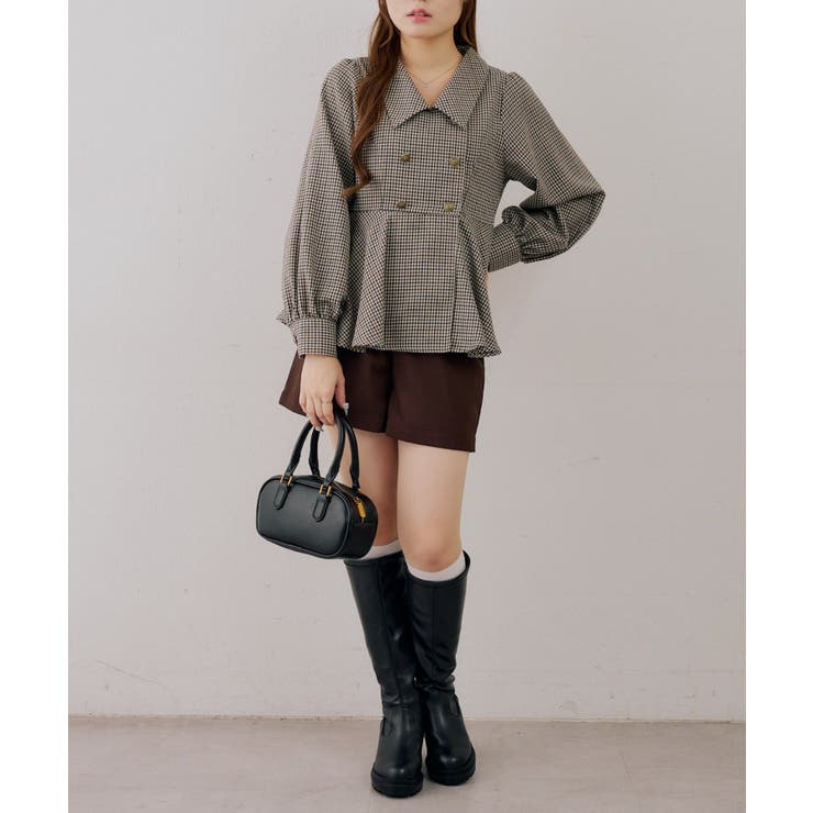 金ボタンペプラムブラウス | NICE CLAUP / OLIVE des OLIVE　OUTLET | 詳細画像5 
