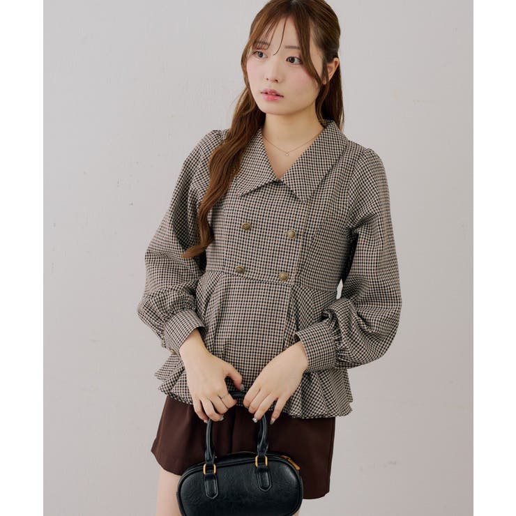 金ボタンペプラムブラウス | NICE CLAUP / OLIVE des OLIVE　OUTLET | 詳細画像9 