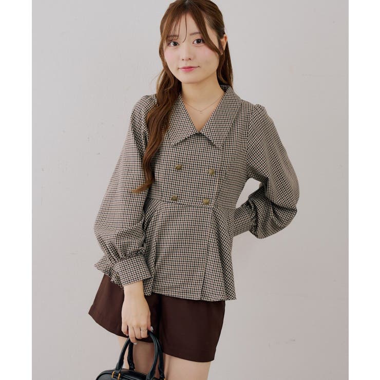 金ボタンペプラムブラウス | NICE CLAUP / OLIVE des OLIVE　OUTLET | 詳細画像10 