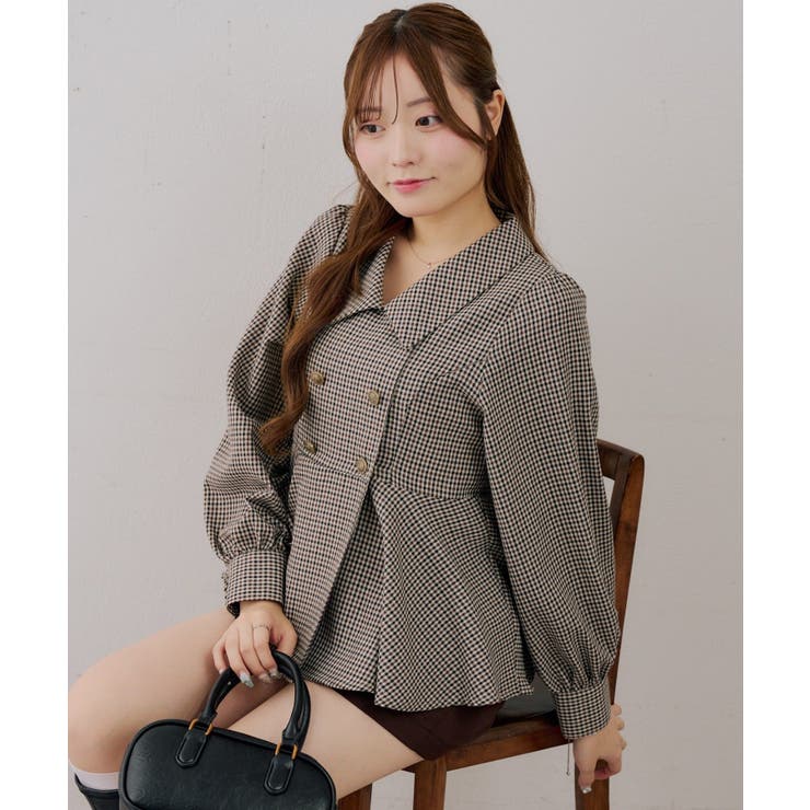 金ボタンペプラムブラウス | NICE CLAUP / OLIVE des OLIVE　OUTLET | 詳細画像12 