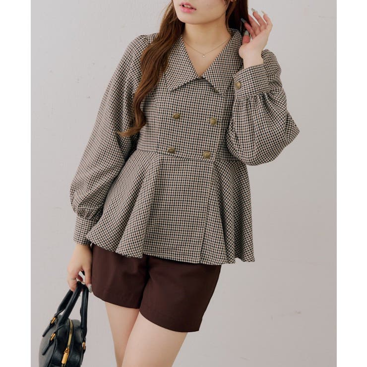 金ボタンペプラムブラウス | NICE CLAUP / OLIVE des OLIVE　OUTLET | 詳細画像13 