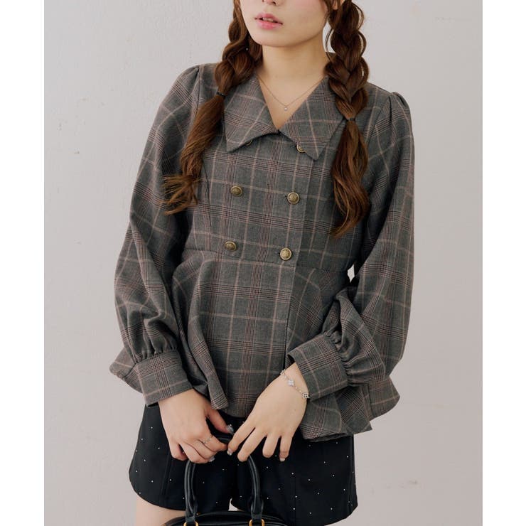 金ボタンペプラムブラウス | NICE CLAUP / OLIVE des OLIVE　OUTLET | 詳細画像28 