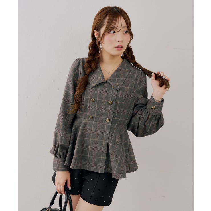 金ボタンペプラムブラウス | NICE CLAUP / OLIVE des OLIVE　OUTLET | 詳細画像30 