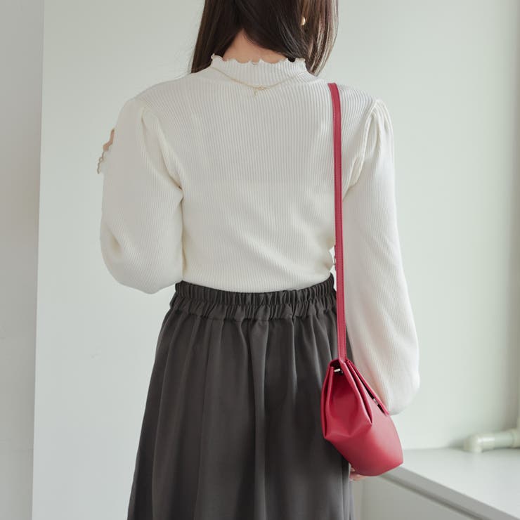 【6色展開】大人気リバイバル！配色メローパワショルリブニット | RMAF　NICE CLAUP / OLIVE des OLIVE | 詳細画像13 