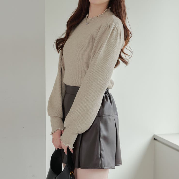 【6色展開】大人気リバイバル！配色メローパワショルリブニット | RMAF　NICE CLAUP / OLIVE des OLIVE | 詳細画像21 
