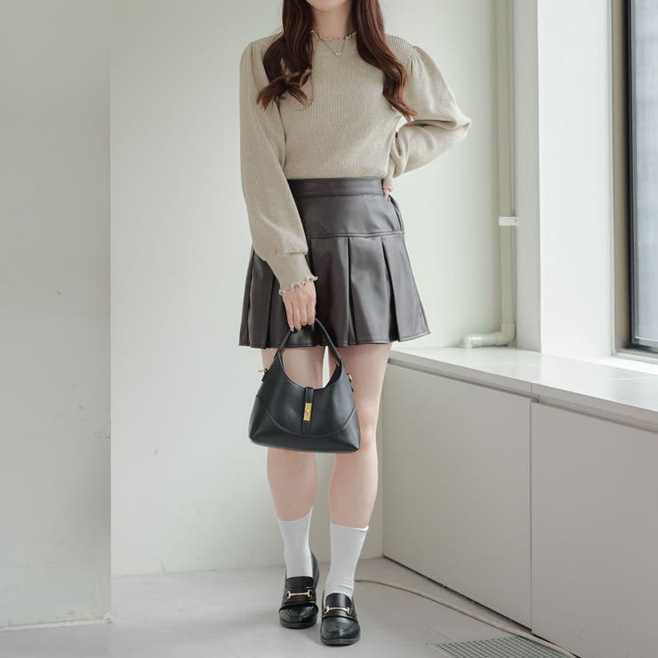 【6色展開】大人気リバイバル！配色メローパワショルリブニット | RMAF　NICE CLAUP / OLIVE des OLIVE | 詳細画像23 