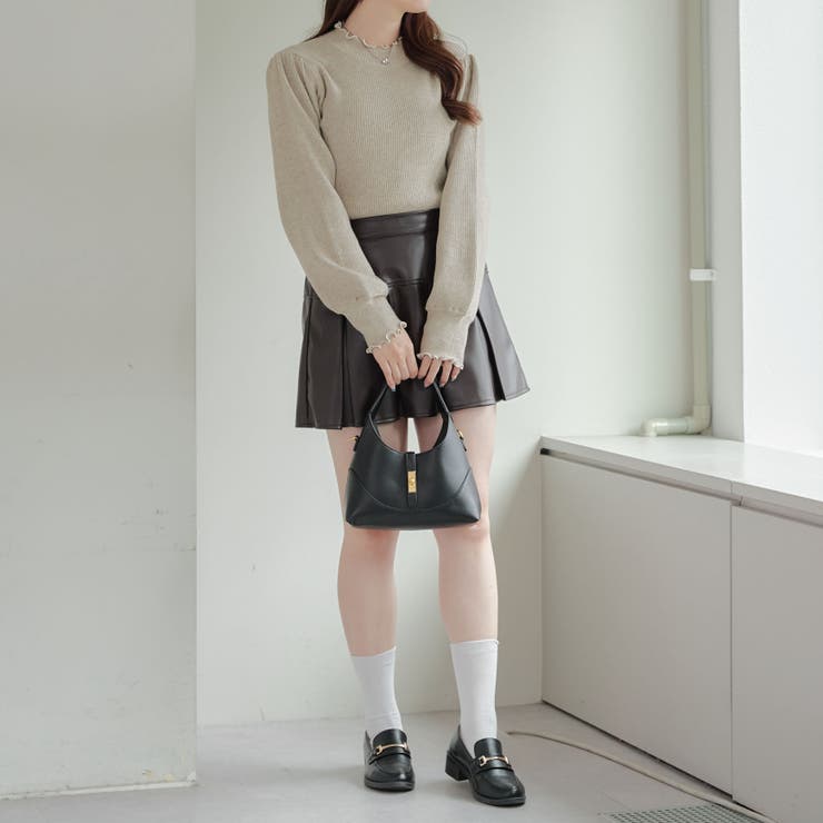 【6色展開】大人気リバイバル！配色メローパワショルリブニット | RMAF　NICE CLAUP / OLIVE des OLIVE | 詳細画像24 