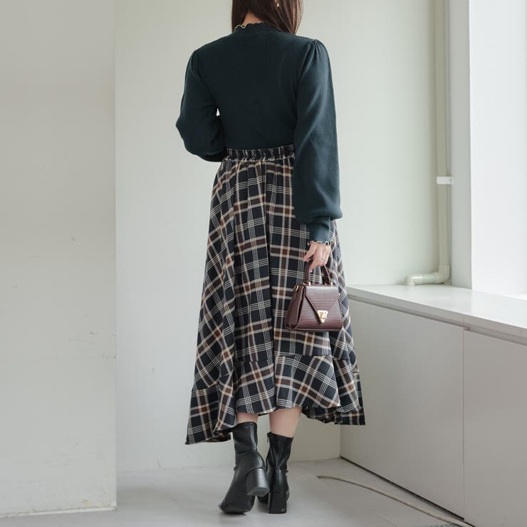 【6色展開】大人気リバイバル！配色メローパワショルリブニット | RMAF　NICE CLAUP / OLIVE des OLIVE | 詳細画像34 