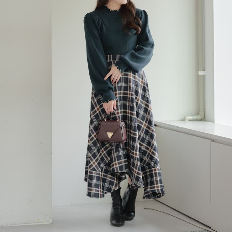 【6色展開】大人気リバイバル！配色メローパワショルリブニット | RMAF　NICE CLAUP / OLIVE des OLIVE | 詳細画像36 