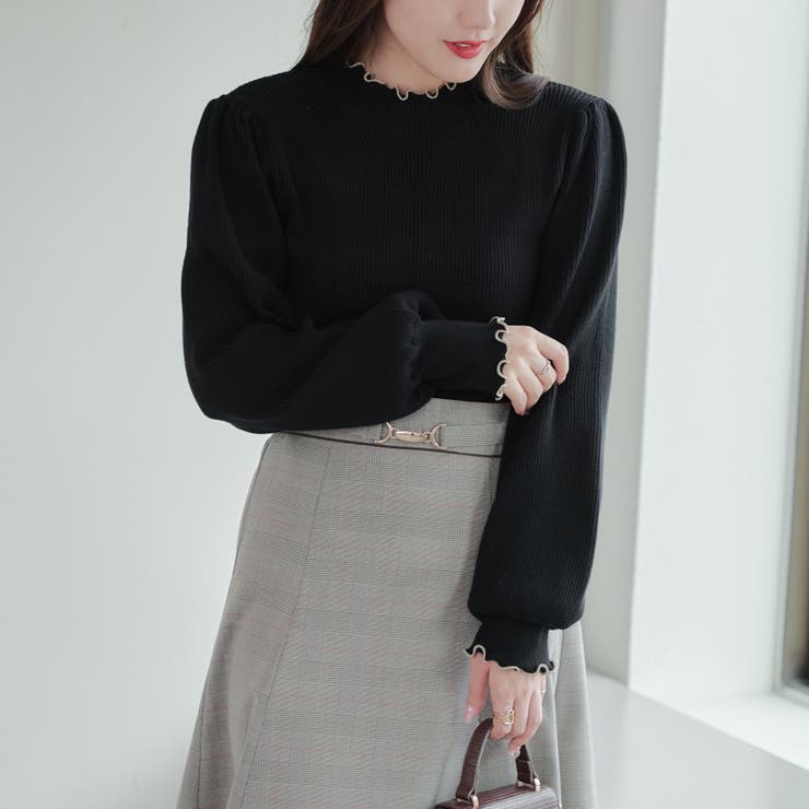 【6色展開】大人気リバイバル！配色メローパワショルリブニット | RMAF　NICE CLAUP / OLIVE des OLIVE | 詳細画像38 