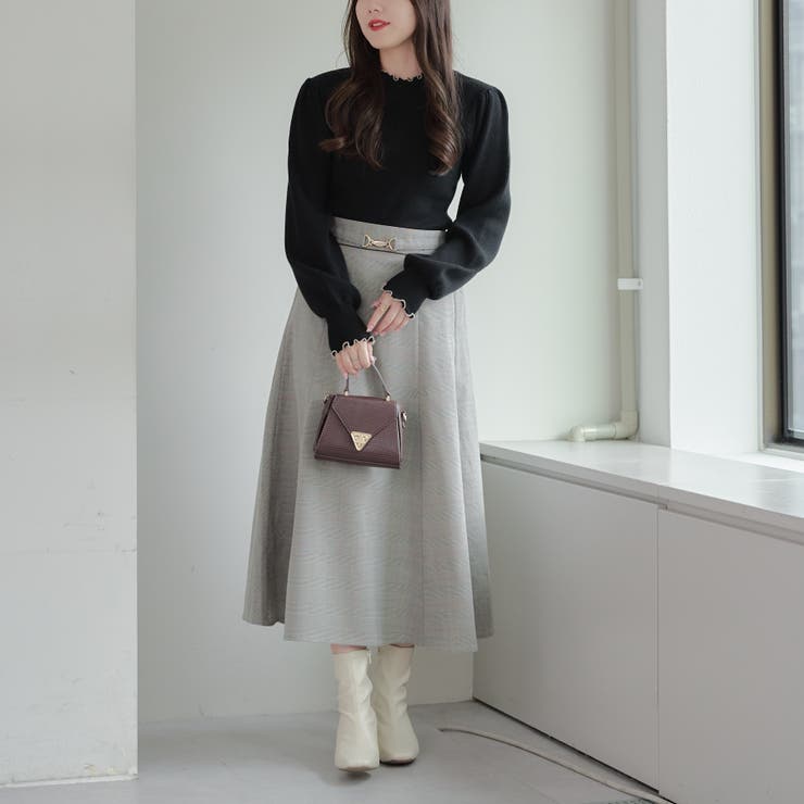 【6色展開】大人気リバイバル！配色メローパワショルリブニット | RMAF　NICE CLAUP / OLIVE des OLIVE | 詳細画像43 