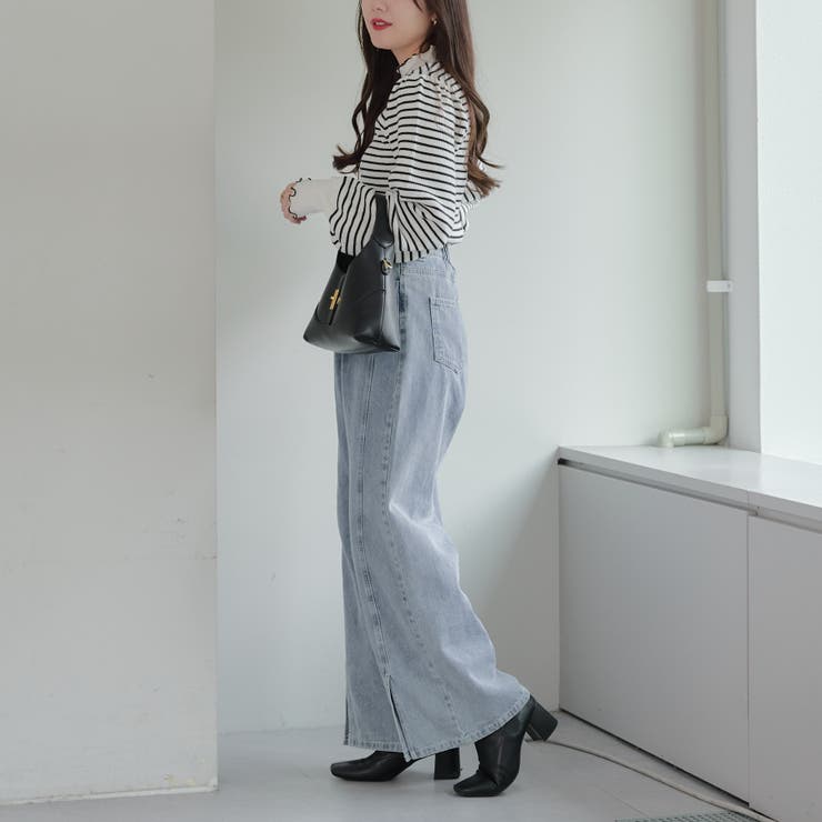 【6色展開】大人気リバイバル！配色メローパワショルリブニット | RMAF　NICE CLAUP / OLIVE des OLIVE | 詳細画像52 