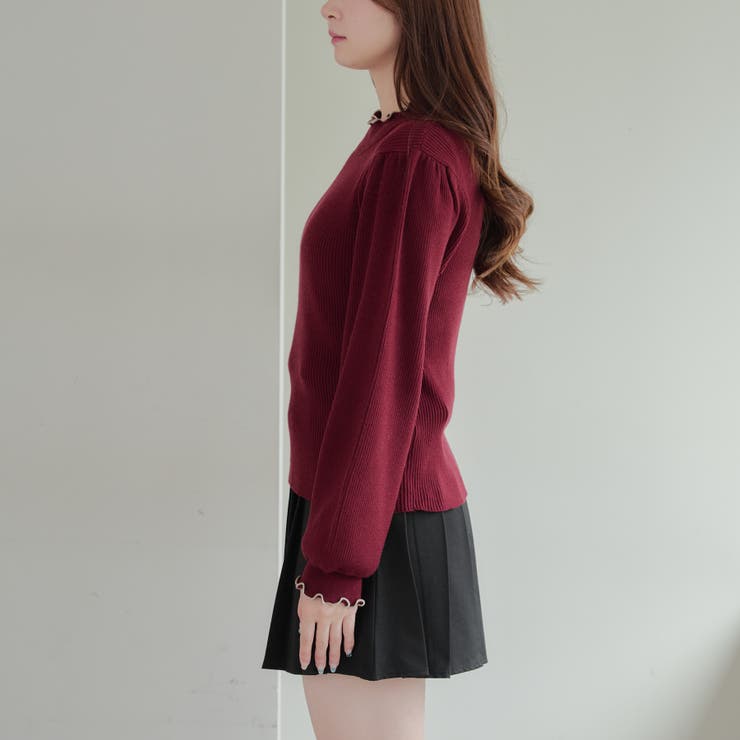 【6色展開】大人気リバイバル！配色メローパワショルリブニット | RMAF　NICE CLAUP / OLIVE des OLIVE | 詳細画像56 
