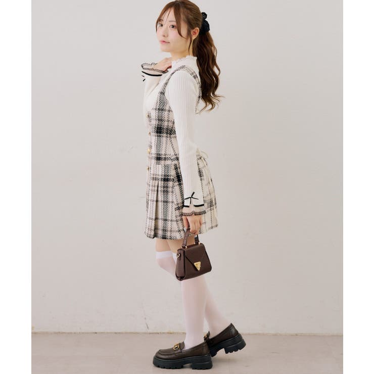 レース付リブプルオーバー | NICE CLAUP / OLIVE des OLIVE　OUTLET | 詳細画像4 