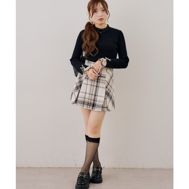 レース付リブプルオーバー | NICE CLAUP / OLIVE des OLIVE　OUTLET | 詳細画像10 