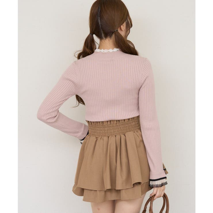レース付リブプルオーバー | NICE CLAUP / OLIVE des OLIVE　OUTLET | 詳細画像27 