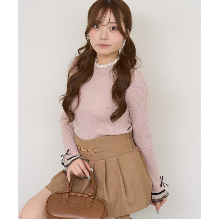 レース付リブプルオーバー | NICE CLAUP / OLIVE des OLIVE　OUTLET | 詳細画像28 