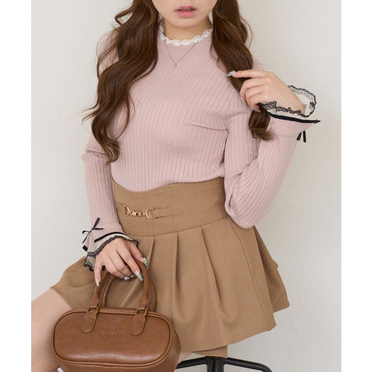 レース付リブプルオーバー | NICE CLAUP / OLIVE des OLIVE　OUTLET | 詳細画像29 