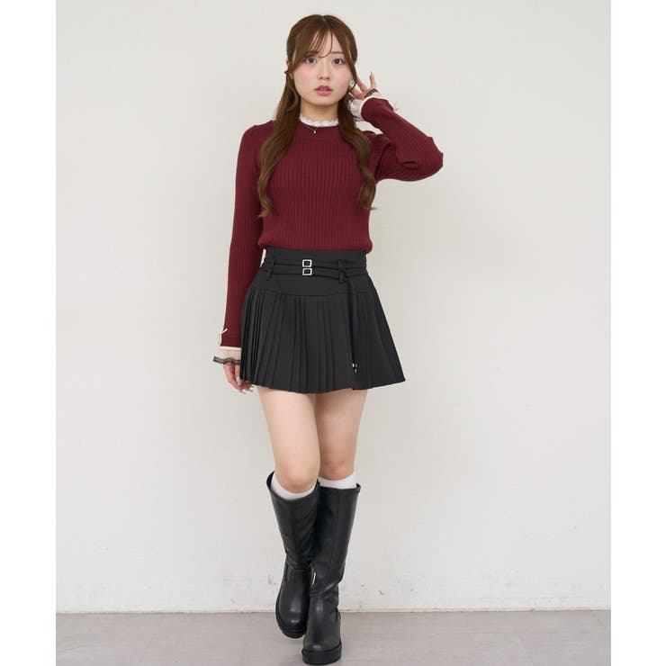 レース付リブプルオーバー | NICE CLAUP / OLIVE des OLIVE　OUTLET | 詳細画像31 
