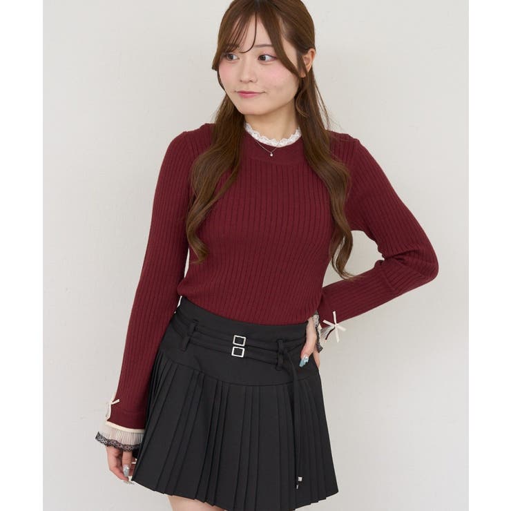 レース付リブプルオーバー | NICE CLAUP / OLIVE des OLIVE　OUTLET | 詳細画像39 