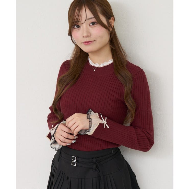 レース付リブプルオーバー | NICE CLAUP / OLIVE des OLIVE　OUTLET | 詳細画像41 
