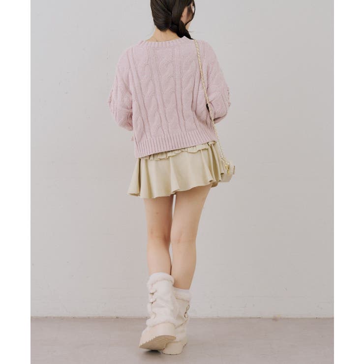 ベロアモールオーガンリボン付プルオーバー | NICE CLAUP / OLIVE des OLIVE　OUTLET | 詳細画像8 
