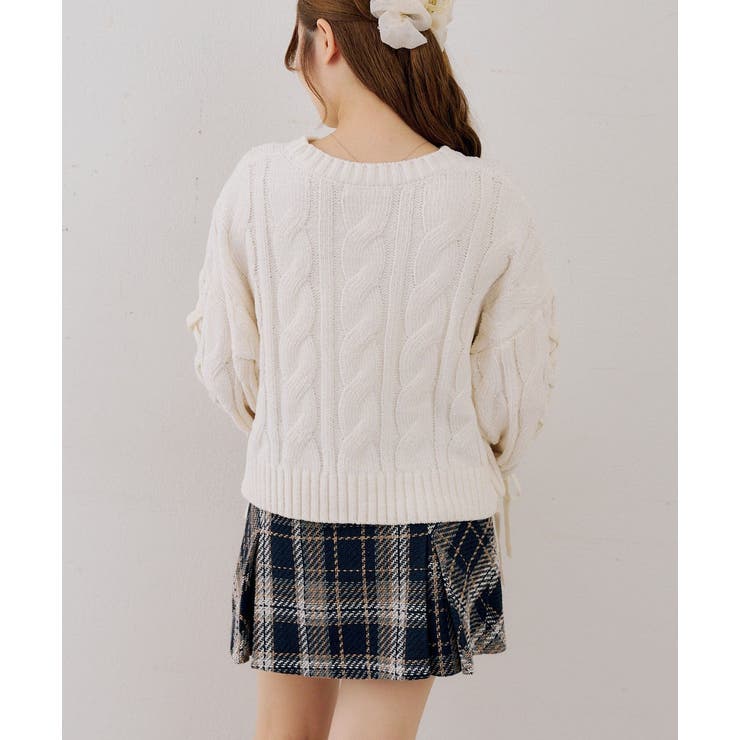ベロアモールオーガンリボン付プルオーバー | NICE CLAUP / OLIVE des OLIVE　OUTLET | 詳細画像12 