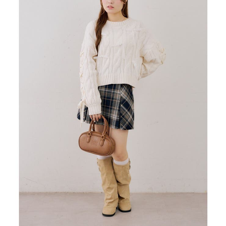 ベロアモールオーガンリボン付プルオーバー | NICE CLAUP / OLIVE des OLIVE　OUTLET | 詳細画像13 