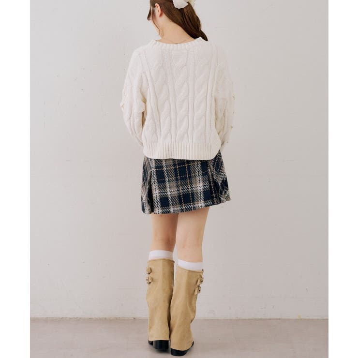 ベロアモールオーガンリボン付プルオーバー | NICE CLAUP / OLIVE des OLIVE　OUTLET | 詳細画像16 