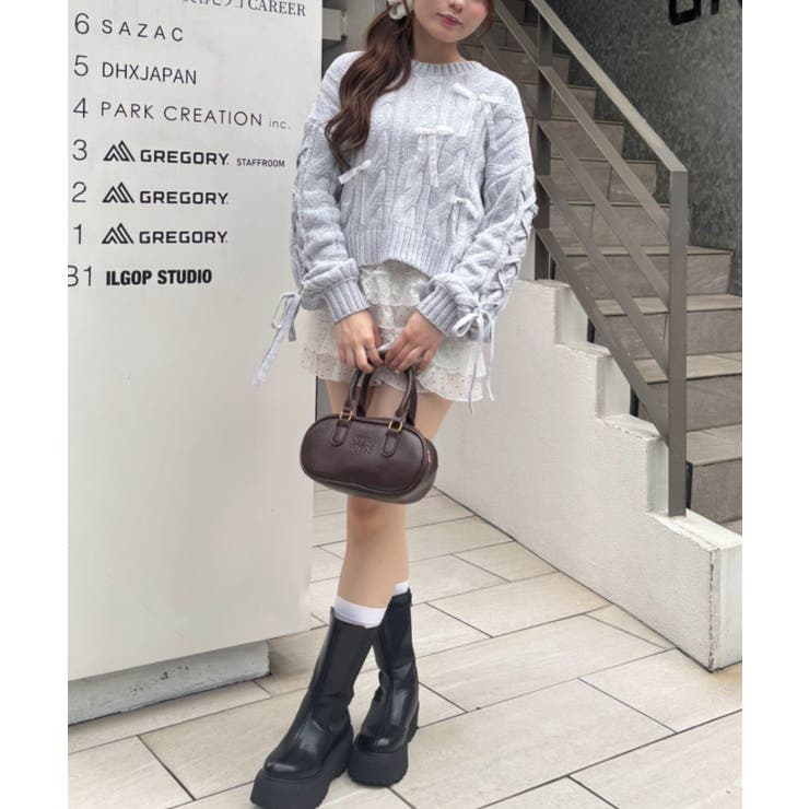 ベロアモールオーガンリボン付プルオーバー | NICE CLAUP / OLIVE des OLIVE　OUTLET | 詳細画像24 