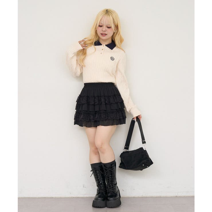 2枚衿ハート釦ポロ | NICE CLAUP / OLIVE des OLIVE　OUTLET | 詳細画像3 