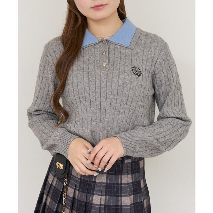2枚衿ハート釦ポロ | NICE CLAUP / OLIVE des OLIVE　OUTLET | 詳細画像25 