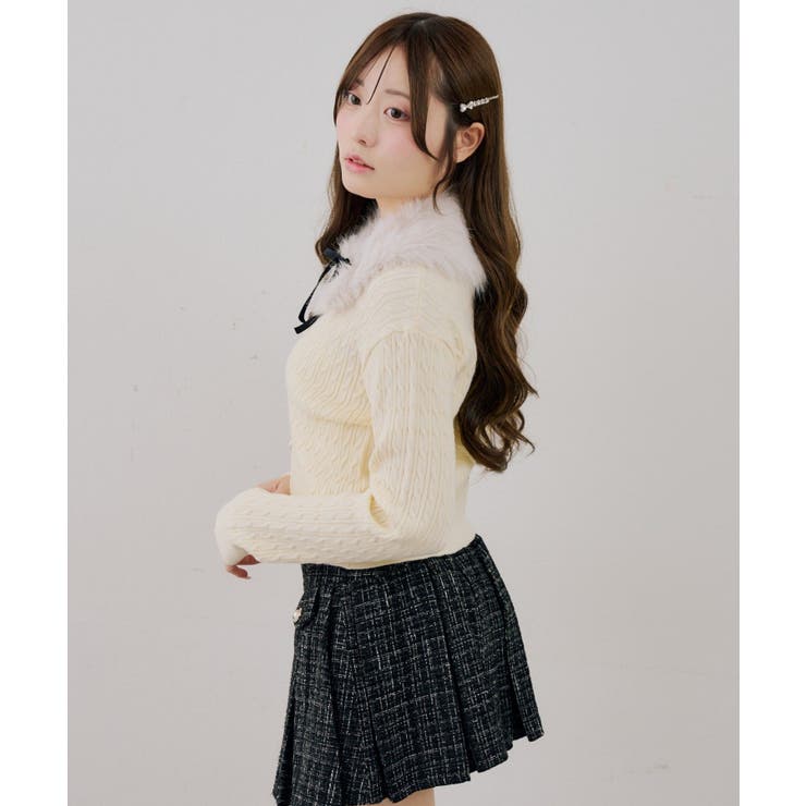 ティペット付金釦ケーブルカーディガン | NICE CLAUP / OLIVE des OLIVE　OUTLET | 詳細画像10 