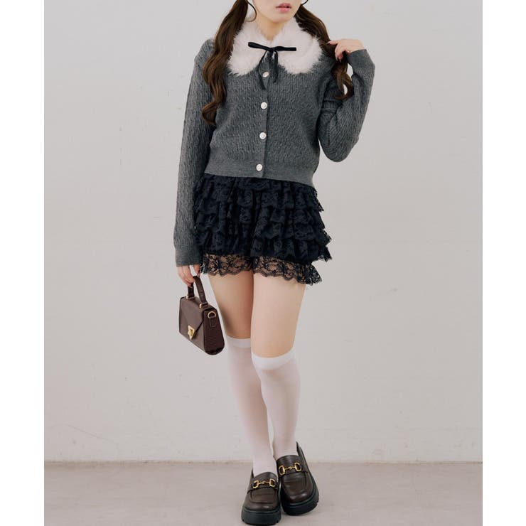 ティペット付金釦ケーブルカーディガン | NICE CLAUP / OLIVE des OLIVE　OUTLET | 詳細画像24 