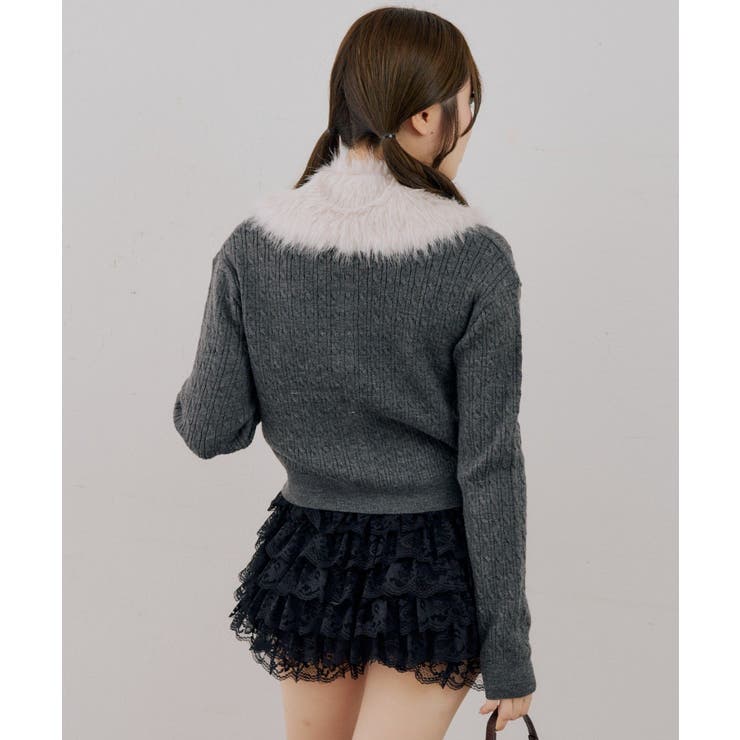 ティペット付金釦ケーブルカーディガン | NICE CLAUP / OLIVE des OLIVE　OUTLET | 詳細画像32 
