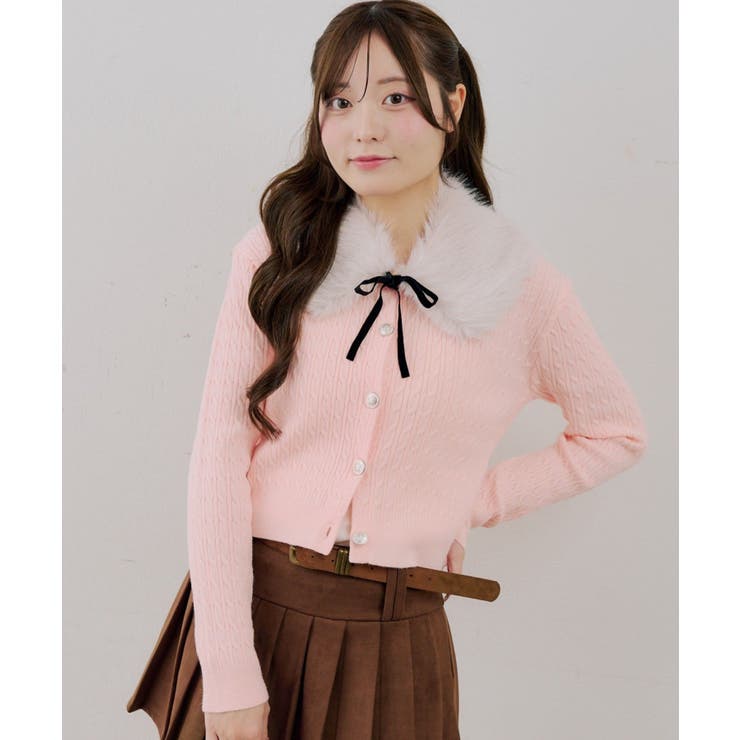 ティペット付金釦ケーブルカーディガン | NICE CLAUP / OLIVE des OLIVE　OUTLET | 詳細画像56 